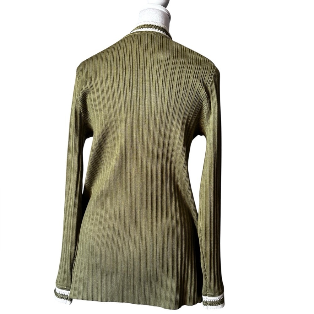Elegant Olive Women's Cardigan - Picture 3 of 5
